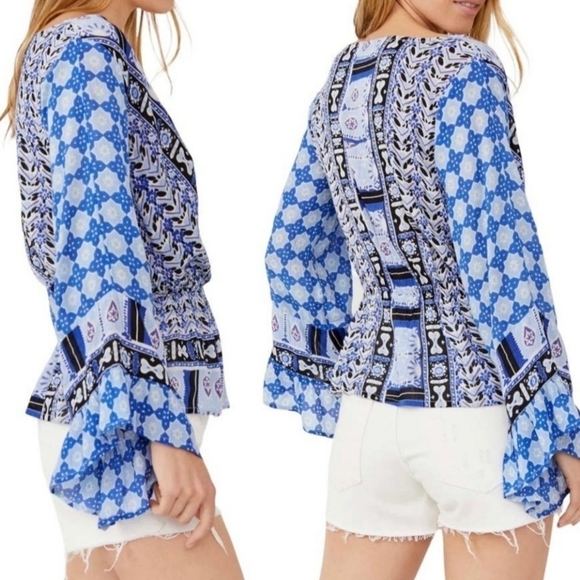 Free People Rosalie Wrap Top - Picture 2 of 7